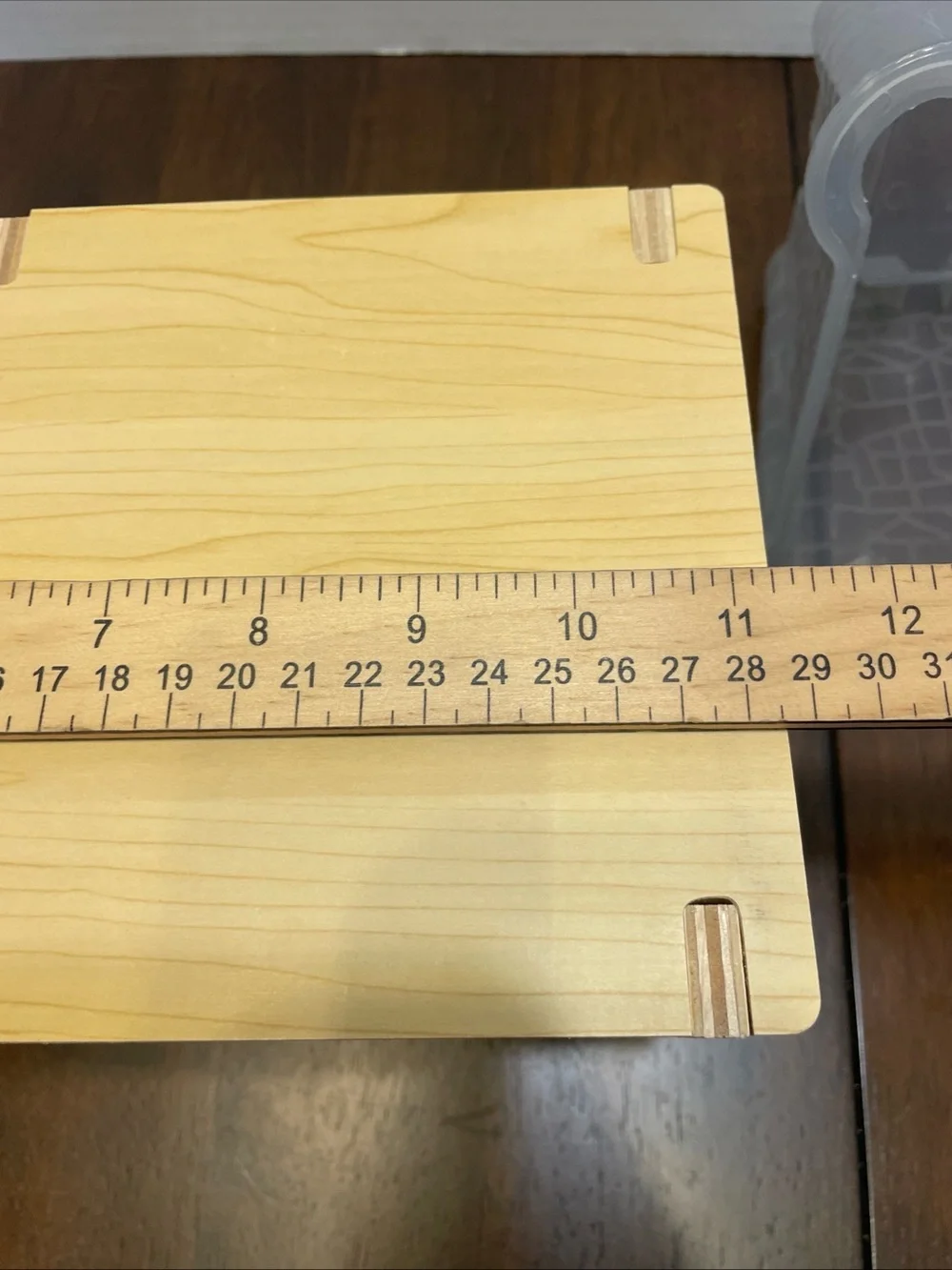 Lot Of 2 Hamster Hideout Natural Wood Tunnel Hide Platform Top. Plastic Castle.
